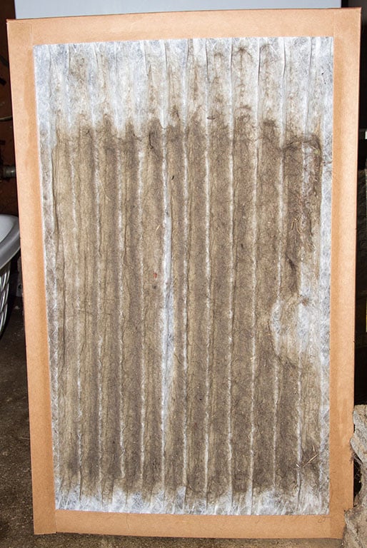 dirty furnace filter that needs to be changed