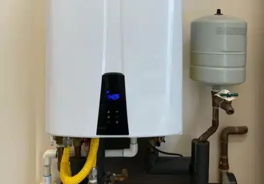 Tankless water heater installed.